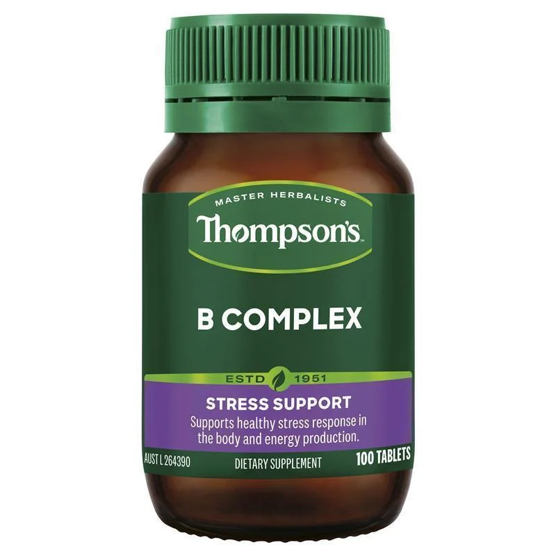 Thompson‘s B COMPLEX 汤普森维生素B族复合片 100粒 【保质期2028/07】